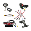 EBKE 180-220LM 12-60V 2.8W Electric Bike Front Light Warning Tail Light Light Switch Light Group Connection Cables XT60