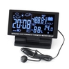EC60 4.5 pouces LED affichage 12v / 24v voiture thermomètre + voltmètre + hygromètre + prévisions météo + horloge
