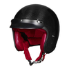 ECE Upgraded 3/4 Face Casque A500 Rétro Vintage en cuir en fibre de carbone Moto Moto Scooter Crash Visor