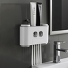 Ecoco Distributeur Automatique De Dentifrice Distributeur Dentifrice Squeezer Mural Pâte Monté Porte-Brosse À Dents Sall