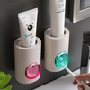 Ecoco Distributeur automatique de dentifrice Porte-brosse à dents résistant à la poussière,  support mural,  accessoires d