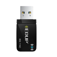 EDUP 1300Mbps USB3.0 Wifi Adapter Network Card 5.8Ghz 2.4Ghz Dual Band Wireless Win11 AC USB Adapter for PC Desktop Lapt