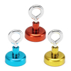 Effetool 20mm 9kg aimant de récupération néodyme détecteur de métaux aimant crochet griffe rouge / jaune / bleu