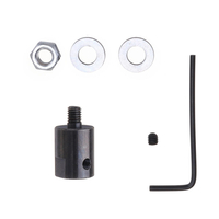 Effetool 3.17 / 4/5/6 / 8mm Hole M6 Scie à banc fileté Connecter douille Micro foret moteur Tige de raccordement