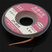 Effetool 5Ft/1.5mx2mm tresse à dessouder dissolvant de soudure cuivre mèche bobine fil câble fil de soudage