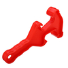 Effetool Ouvre-seau Seau en plastique à double extrémité Baril de peinture Ouvre-couvercle Clé Outil Rouge