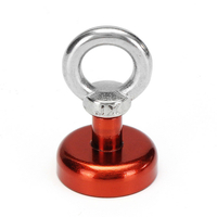 Effetool 25mm 22kg aimant de récupération de néodyme aimant de cercle de détecteur de métal circulaire rouge / jaune / b