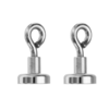 Effetool 2pcs 16mm 5kg néodyme aimant de récupération de métal détecteur de griffe crochet aimant