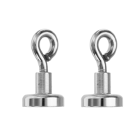 Effetool 2pcs 16mm 5kg néodyme aimant de récupération de métal détecteur de griffe crochet aimant
