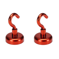 Effetool 2pcs 25mm 22KG support de crochet magnétique aimant en néodyme