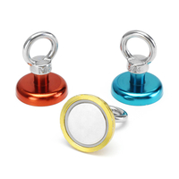 Effetool 36mm 50kg aimant de récupération au néodyme aimant de détecteur de métaux Eyebolt anneau rouge / jaune / bleu