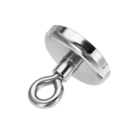 Effetool 42mm x 40mm 68 kg Aimant de récupération au néodyme Métal Détecteur Griffe Crochet Aimant