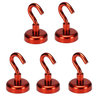 Effetool 5pcs 25mm 22KG support de crochet magnétique aimant en néodyme aimant en crochet rouge