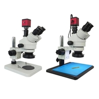 Efix 0.7-45X 13MP trinoculaire stéréo à souder Microscope support lentille appareil photo numérique pour réparer les Kit