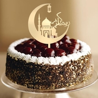Eid Mubarak Happy Ramadan Cake Topper Insert Islam Islamique Glitter Hajj Decor Gâteau Décoration Outils Kuchendeckel Ga