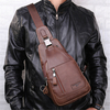 Ekphero Hommes Casuals en Cuir Véritable Cire d
