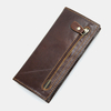 Ekphero Hommes Cuir Véritable Long Bifold RFID Portefeuille Anti-magnétique Multi-Carte Slot Card Case