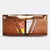 Ekphero Hommes En Cuir Véritable Bifold Rétro Courte Pince À Billets Porte-Cartes Porte-Monnaie Portefeuille
