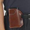 Ekphero Hommes En Cuir Véritable Rétro Couleur Unie 5, 8 Pouces Sac De Téléphone Facile À Transporter Sac De Ceinture Sac