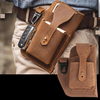 Ekphero hommes en cuir véritable Vintage 6.3 pouces téléphone sac multifonction porte-clés sac de taille en peau de vach