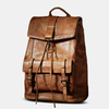 Ekphero Hommes Vintage Multifonctionnel Rub Couleur Fausse Fourrure Grande Capacité Multi-poches Sacs À Dos Décontractés