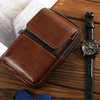 Ekphero Hommes Cuir de peau de vache Mode minimaliste poche de poche Sac bandoulière