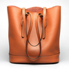 Ekphero Sac à main en cuir véritable en cuir Sac à bandoulière haut de gamme Sac à godets