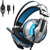 EKSA E800 casque de jeu filaire sur loreille casque de jeu bleu jaune Soft oreillettes casque avec rotation micro L