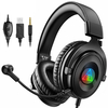 EKSA E900DL casque de jeu Gamer 3.5mm casque de jeu filaire stéréo avec microphone antibruit lumière rvb pour PC/PS5/Xbo