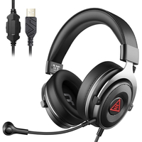 EKSA E900Plus casque de jeu virtuel 7.1 son surround ENC réduction du bruit micro amovible casque Gamer pour PS4 ordinat