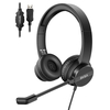 EKSA H12E casque réduction du bruit casque 360 ° Microphone Flexible cristal clair chat durabilité améliorée pour ordina