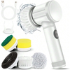 Electric Cleaning Brush Kitchen Bathroom Multifunctional Cleaner Electric Scrubber Bathroom Cleaning Brush USB Rechargea
