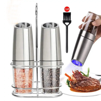 Electric Pepper Mill Sets Herb Coffee Grinder with LED Light Automatic Gravity Induction Salt Shaker Grinders Machine Sp