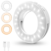 ELEGIANT EGL-04 Rechargeable 4 Modes déclairage Luminosité réglable Mini anneau lumineux pour selfie pour téléphone