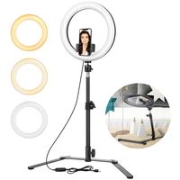 ELEGIANT EGL-05 Anneau lumineux 10 pouces 3 modes déclairage 11 niveaux de luminosité Lampe de remplissage réglable