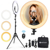 ELEGIANT EGL-09 18in 55W Dimmable 2800-6000K lumière circulaire avec télécommande trépied pour Live Stream MUA light Vlo
