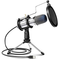 ELEGIANT EGM-04 Microphone dordinateur Microphone de jeu à condensateur filaire USB avec trépied et micro de bureau