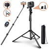 ELEGIANT EGS-08 Multifonctionnel Selfie Stick 1.3 m Télescopique Hauteur Réglable Trépied Support de Téléphone avec Obtu