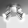 Elfeland 100-220V 4 voies GU10 LED plafonnier rotatif lampe ampoule spot montage éclairage à la maison