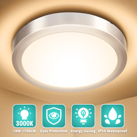 Elfeland AC85-265V 18W 3000K LED plafonniers IP54 étanche intérieur salon chambre lampe