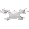 Elfeland Creative Drone-Style E27 LED Fan Light 2-in-1 Lighting & 3 Speed Fan with Remote Control Dimmable Timer for Liv
