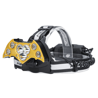 Elfeland Lampe frontale 18650 Batterie USB Pêche Lampe de poche Camping Chasse Vélo Vélo Vélo