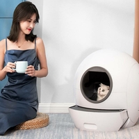 ELS PET 4L Smart Chat Litière Bac à Sable Wifi Télécommande Infrarouge Capteur UV Stérilisation 3W pour Animaux Fournitu