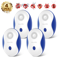 ELUTO 4PCS répulsif antiparasitaire à ultrasons répulsif muet sans toxique et sans danger