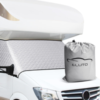 ELUTO Couverture de pare-brise de voiture Fenêtre avant Sun Snow Camping-car Coupe-vent pour 1997-2019 RV