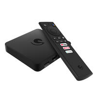 EMATIC Android 9.0 Commande vocale Boîtier décodeur certifié Google Lecteur intelligent Netflix 4K Décodeur ATV double b