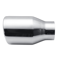 Embout de silencieux déchappement de queue de tuyau arrière de voiture en acier inoxydable de chrome de 63mm-102mm