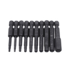 Embout de tournevis magnétique Drillpro 10Pcs 5 / 64-5 / 16 à tête hexagonale 50mm Embout de tournevis hexagonal Longueu