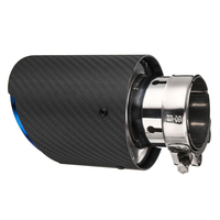 Embouts de silencieux déchappement arrière en fibre de carbone brillant pour voiture