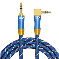 EMK 3, 5 mm Jack Audio Câble 90 Degrés Angle Droit AUX Filaire Pour Casque De Voiture MP3 MP4